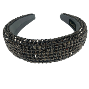 Grey Rhinestone Headband for Women New Boutique Thin Rhinestone Headband | David main image 3