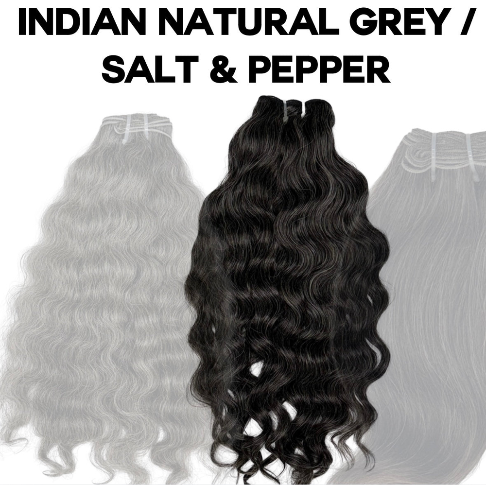 INDIAN NATURAL GREY SALT & PEPPER HAIR COLLECTION