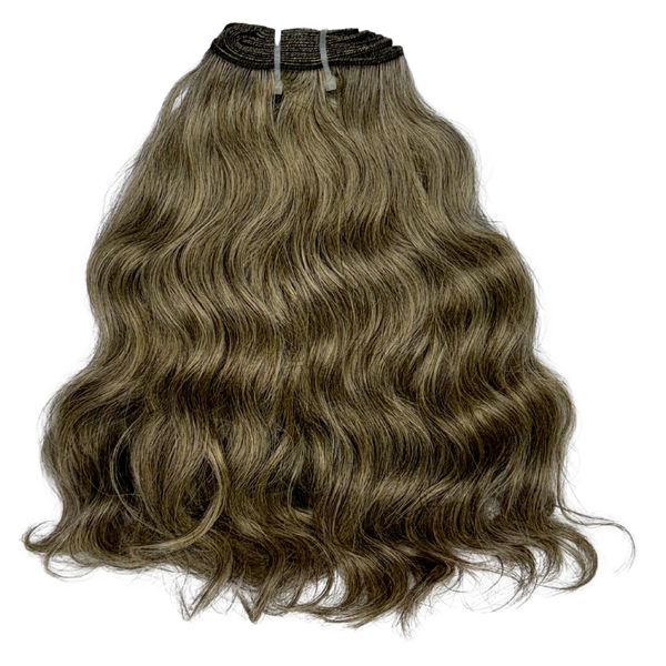 Indian Virgin Brassy Grey Blonde Wavy Hair