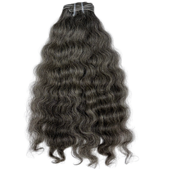 INDIAN NATURAL GREY SALT & PEPPER RAW CURLY HAIR