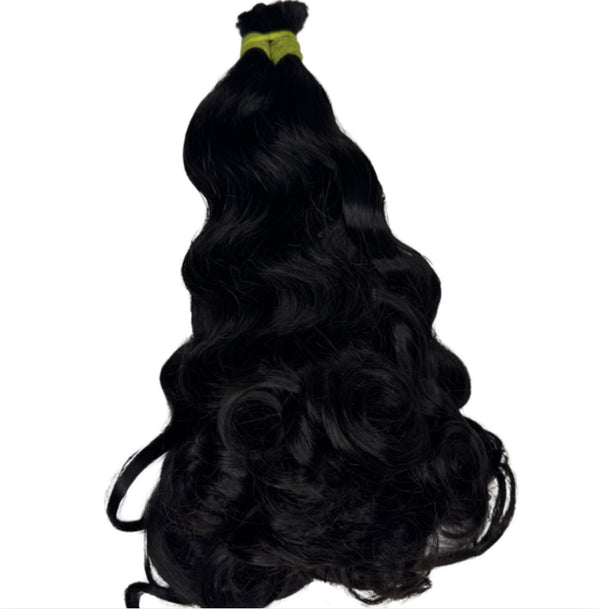INDIAN VIRGIN CURLY UNWEFTED BRAIDING HAIR