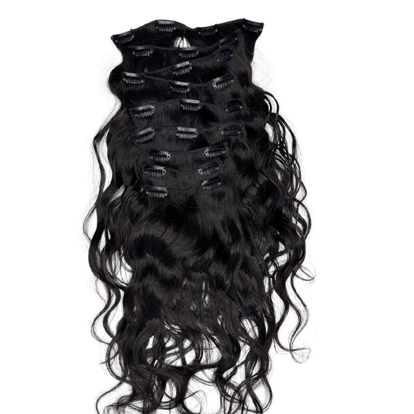 Virgin Wavy Indian Hair Clip Ins