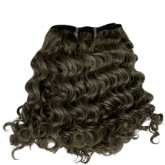Brassy Grey Blonde Kinky Curly Hair