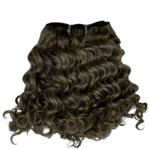 Brassy Grey Blonde Kinky Curly Hair