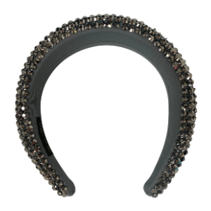 DARK GREY RHINESTONE HEADBAND