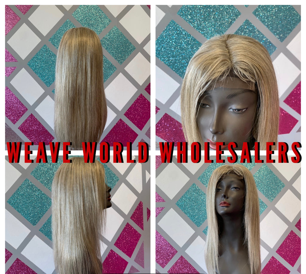 GREY BLONDE STRAIGHT LACE CLOSURE WIG