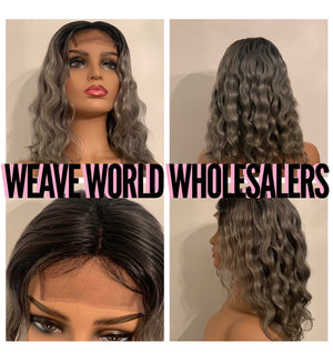 SMOKEY GREY BODYWAVE LACE CLOSURE WIG