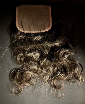 Salt & Pepper Wavy 6x6 Closure
